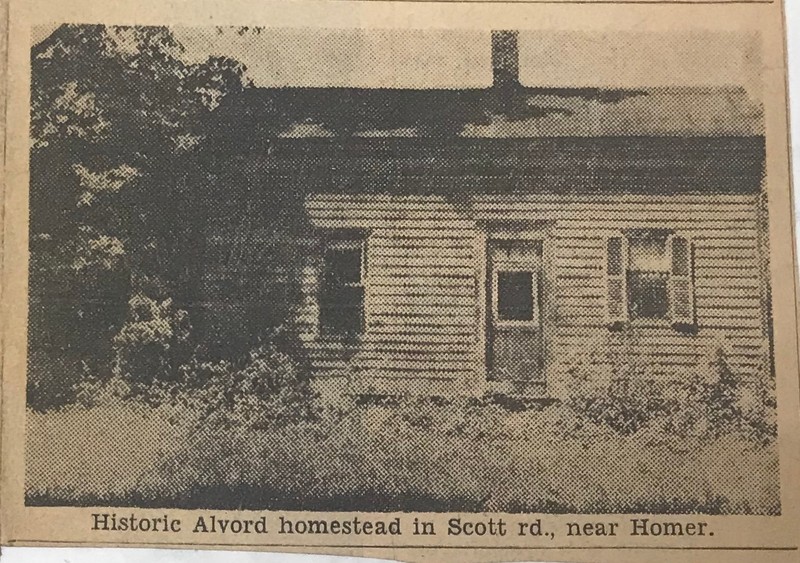 Historic Alvord homestead in Scott rd., near Homer