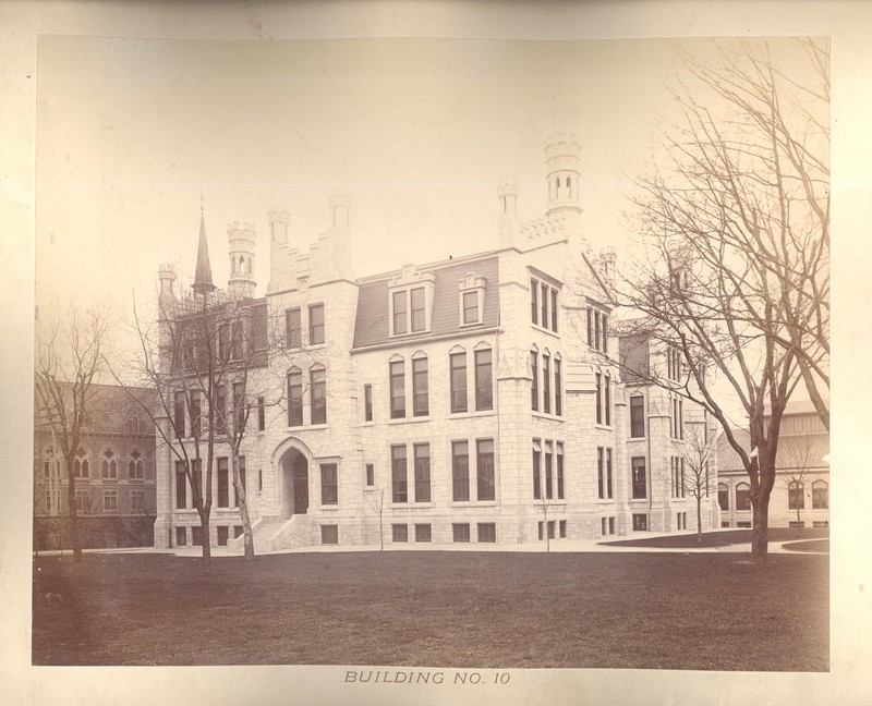 1893 photo of Building No. 10, later known as the Middle School Building.