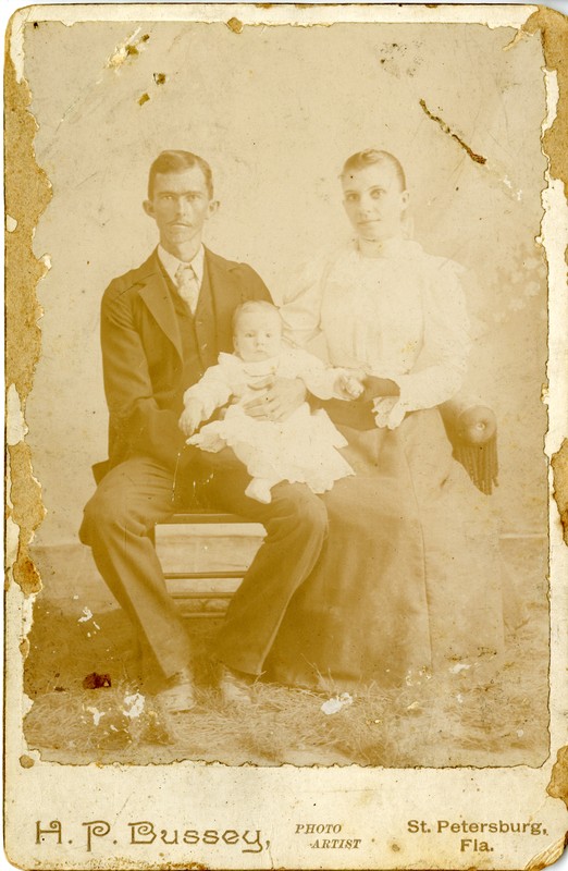 Elza and Elenor Lealman with baby, St. Petersburg, Florida, undated. 