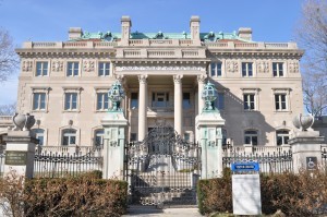 Corinthian Hall is located atop a bluff overlooking the Missouri River Valley, adjacent to historic Kessler Park