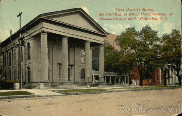 The church as it appeared on an old postcard.