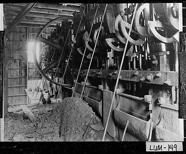 The stamp mill at Calhoun Mine