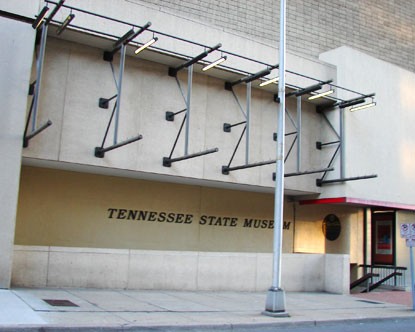 The Tennessee State Museum occupies three floors of the James K. Polk Center, offering over 60,000 square feet of permanent exhibits as well as rotating exhibits that focus on specific topics and themes.