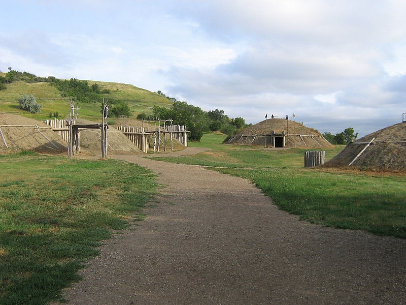 The reconstructed Mandan village gives visitors a sense as to what life was like for the Mandan between 1575-1781. Photo: