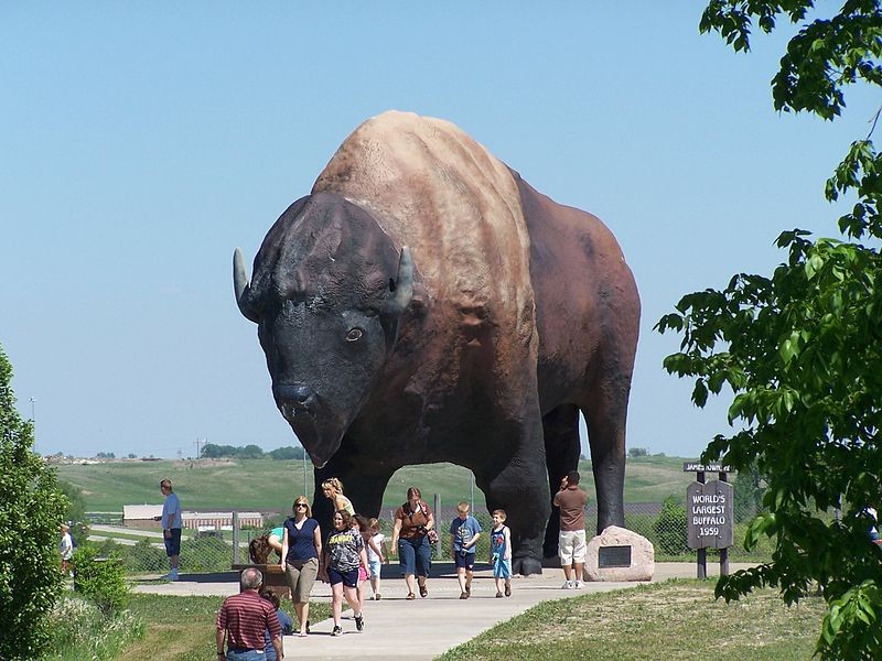 Visitors to the museum see much more than this tourist attraction, including artwork, Native American artifacts, and a full size buffalo mount.