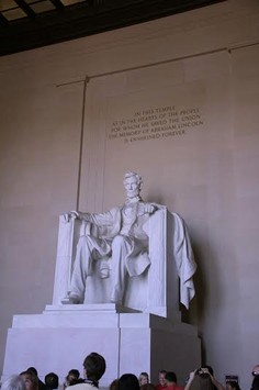 Designed by Daniel Chester French and carved by the Piccirilli Brothers, the statue of Abraham Lincoln is an iconic part of the memorial. It depicts his left hand clenched in strength and his right hand relaxed in peace. 