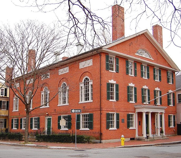 Hamilton Hal, one of the primary examples of Federal style architecture.