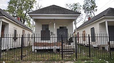 One of the remaining houses 