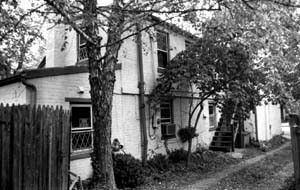 The Moses Hepburn Row Houses backyard.