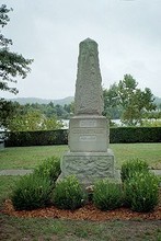 This monument was dedicated in 1954 along with the remains of Chief Cornstalk (three teeth and 15 bone fragments) buried below the monument. 