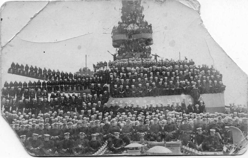 Sailors on the deck of the ship