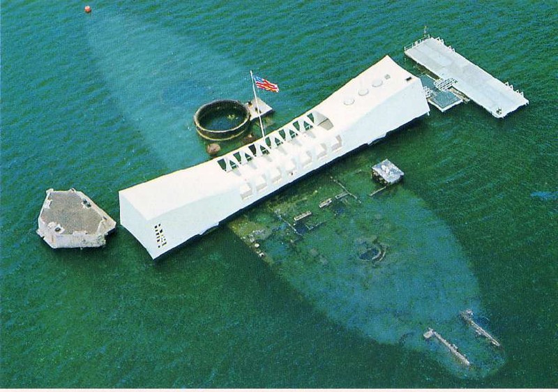 The Arizona Memorial from above