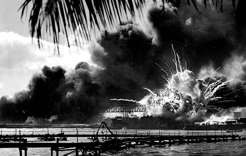 The vessel during the attack on Pearl Harbor 