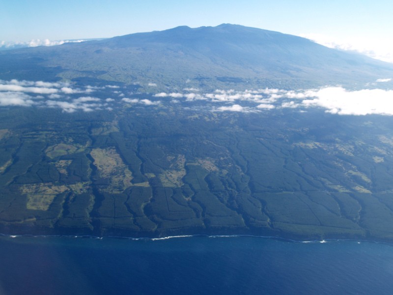 A photo of the volcano from the air