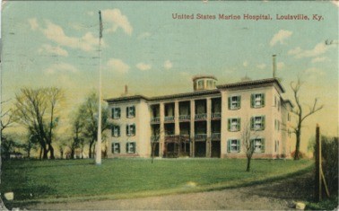 Historic postcard picture of the hospital.