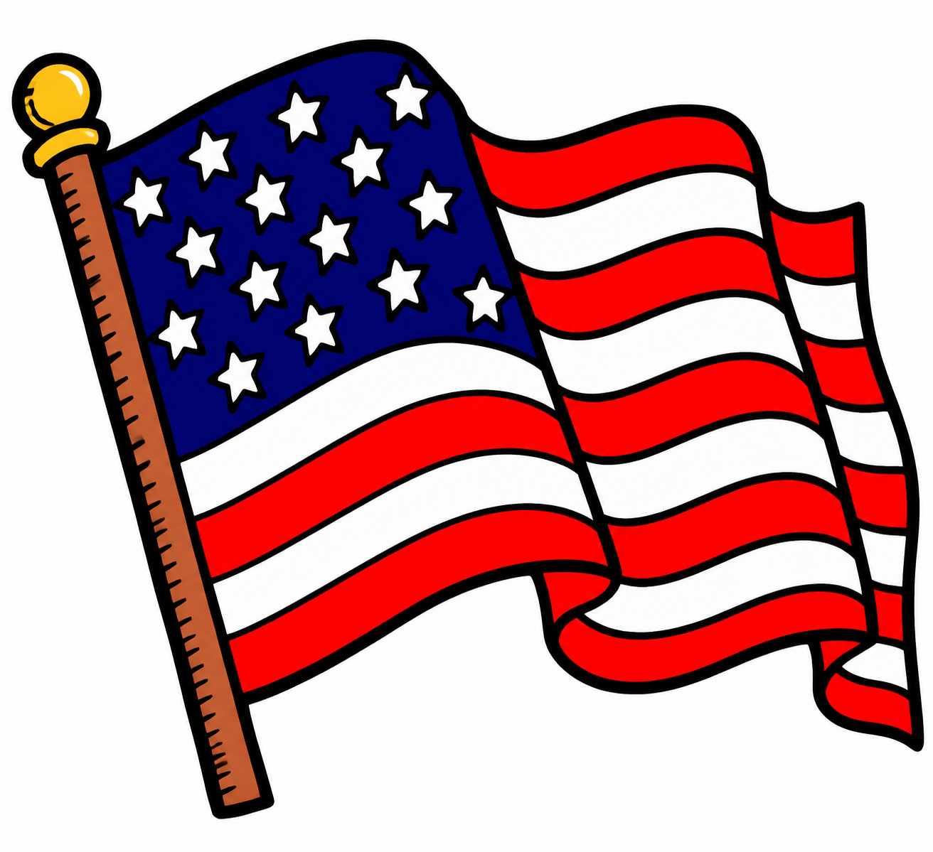 Waving Red, White, and Blue: A Festive American Flag Display