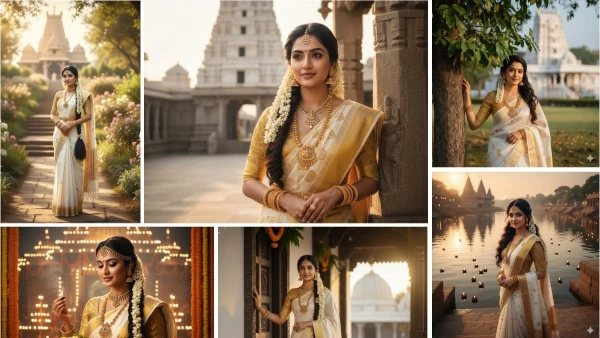 Trending South Indian Saree Gemini AI Photo Prompts