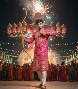 Google Gemini Dussehra Ai Photo Editing Prompts for boys  - AI Generated Image