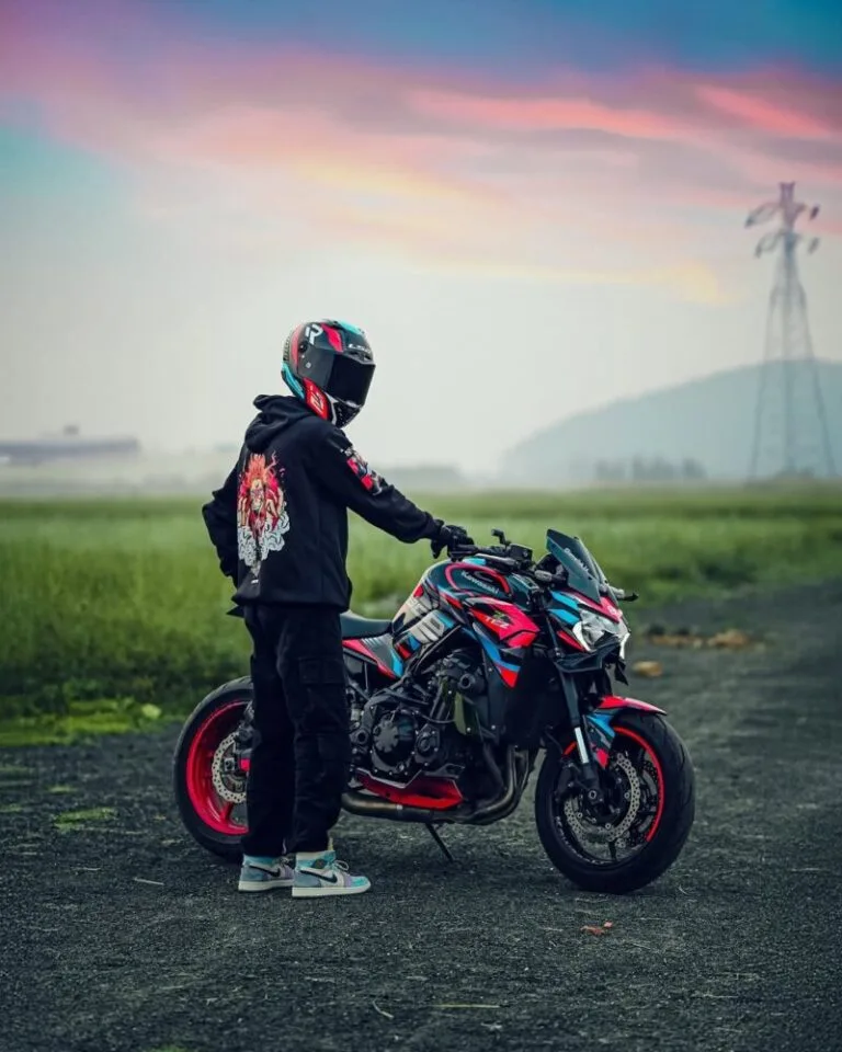 Google gemini viral biker photo editing prompts - AI Generated Image