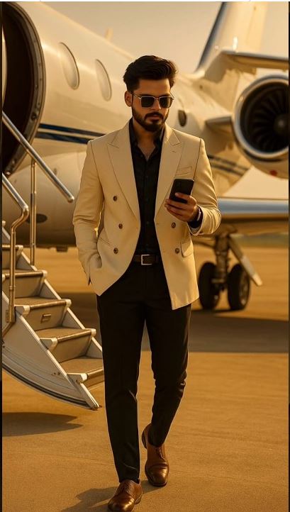 Instagram viral prompt with private jet google gemini - AI Generated Image