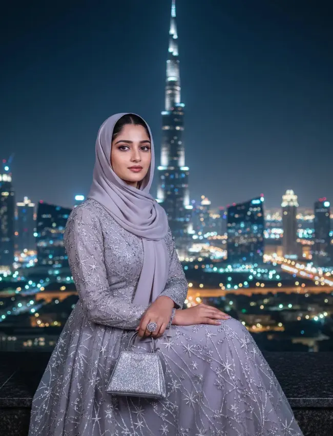 Viral gemini hijab girl prompt for instagram dp - AI Generated Image