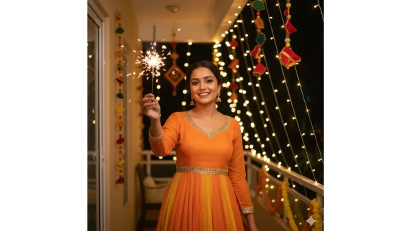 Happy diwali prompt seen for girls google gemini - AI Generated Image