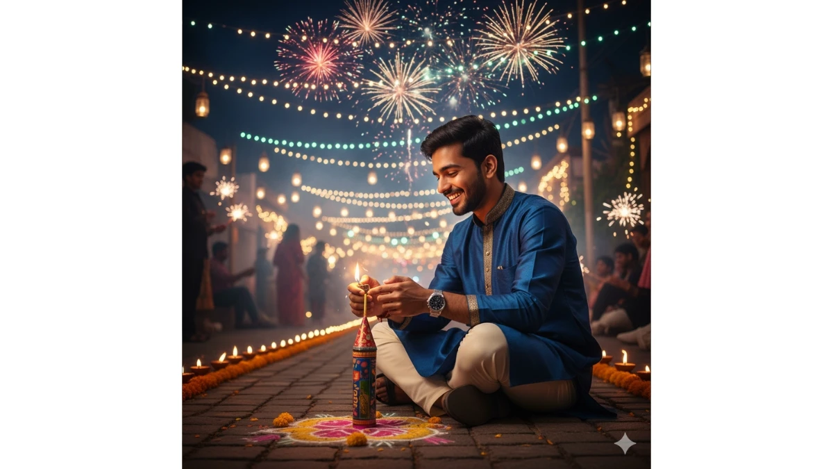 prompt seen diwali firework - AI Generated Image