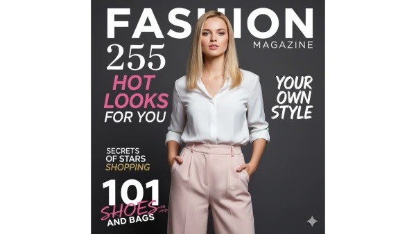 Magazine style ai photo editing for girls - AI Generated Image