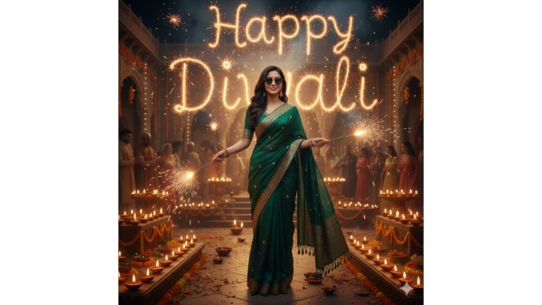 instagram viral diwali prompt for girls  - AI Generated Image