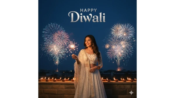 instagram viral happy diwali prompt for girls  - AI Generated Image