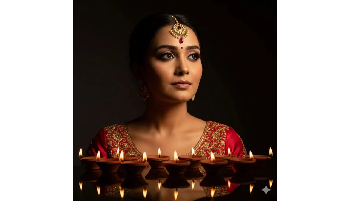 magical diwali prompt seen for girls  - AI Generated Image