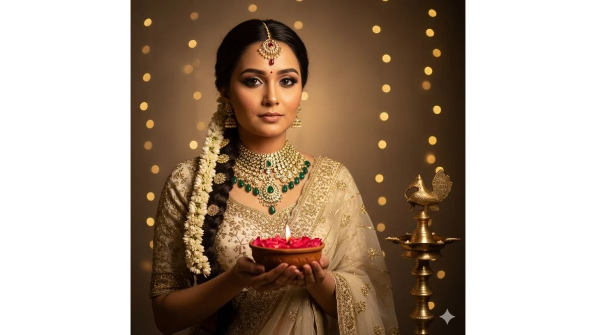 gemini majical diwali prompt seen for girls - AI Generated Image