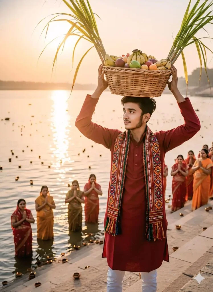 Chhath Puja Photo Prompts For Boys, Girls and Couple - AI Generated Image