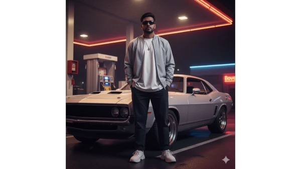 Viral instagram prompt for boys with car - AI Generated Image