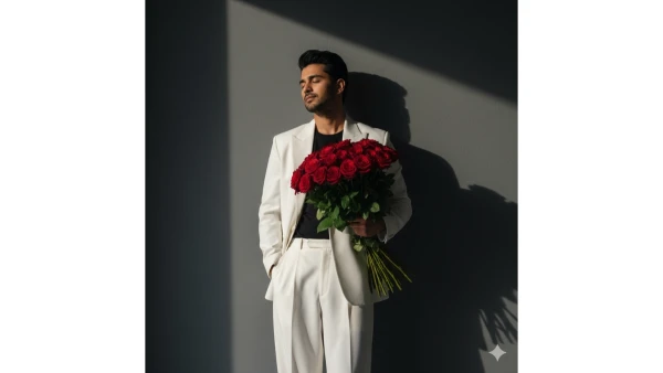 Viral trending flower pose copy paste prompt - AI Generated Image