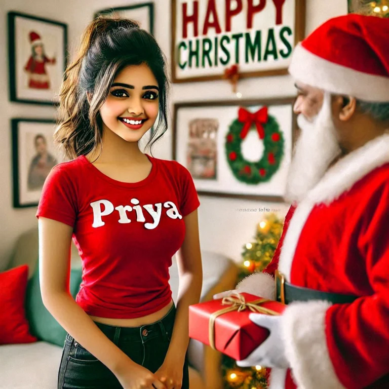 Chrismas day prompt for girls - AI Generated Image