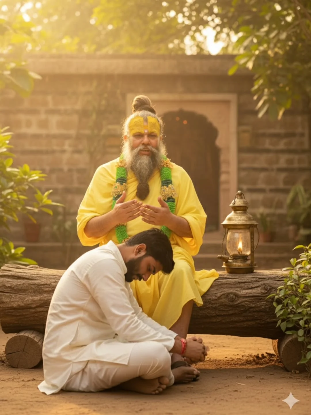 prompt seen Premanand ji maharaj  - AI Generated Image