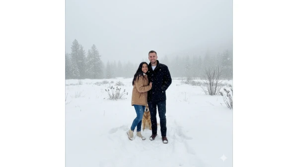 Winter prompt seen copy paste for couples - AI Generated Image