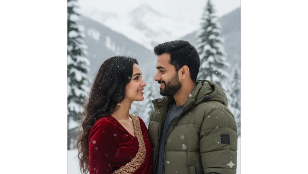 Winter prompt theme copy paste for couples - AI Generated Image