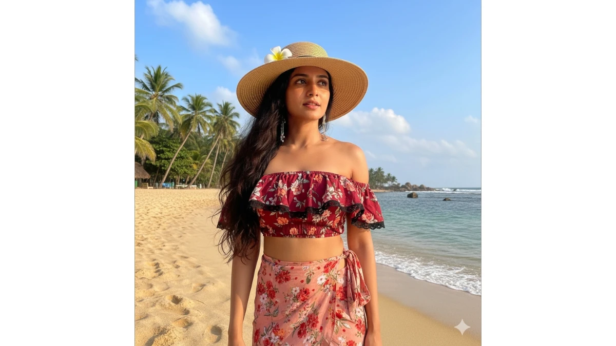 transform your ordinary photo to epic portrait on goa beach  - AI Generated Image