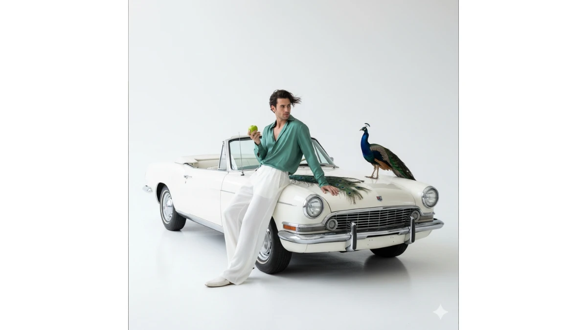 Instagram viral look with car ai photo editing prompt - AI Generated Image