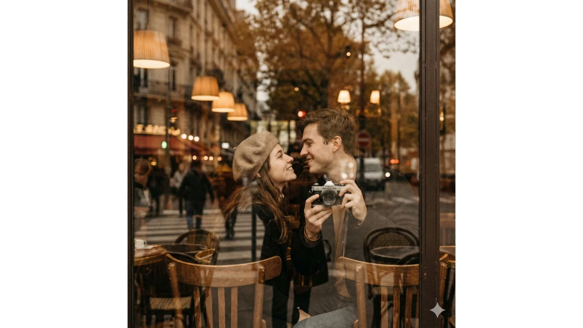 Mirror Couple Ai Photo Editing Prompt For Google Gemini  - AI Generated Image