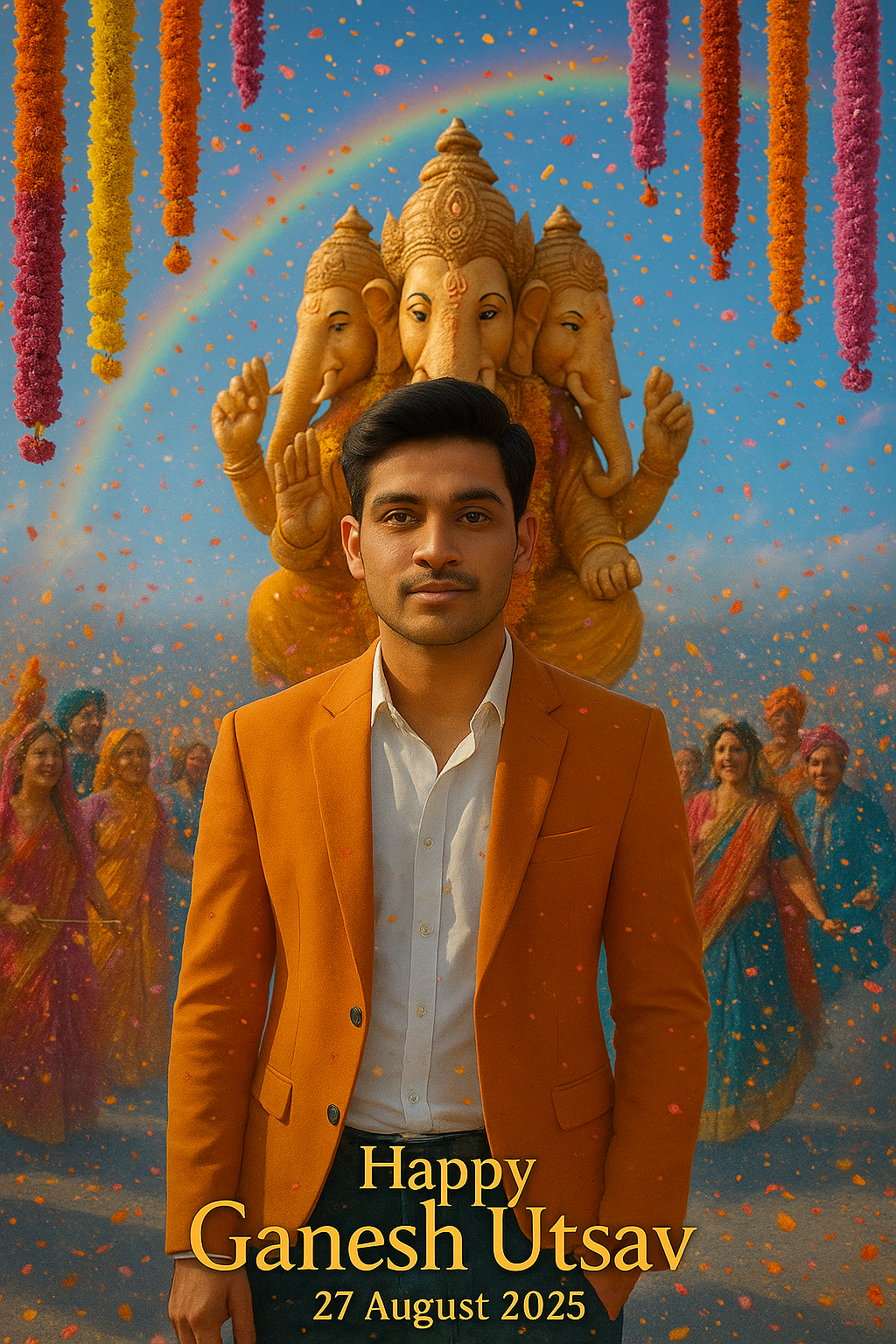 Happy ganesh utsav 2025 - AI Generated Image