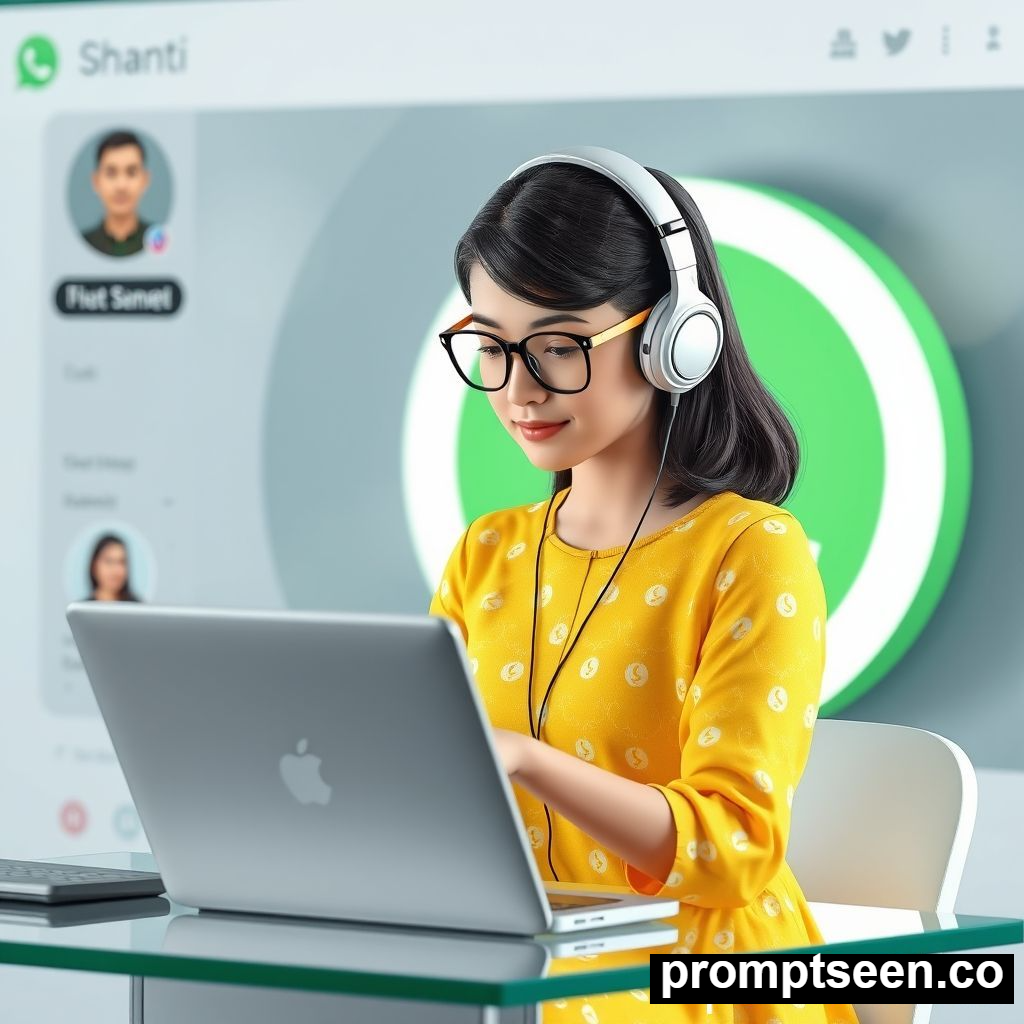 WhatsApp Prompt For Girl - AI Generated Image