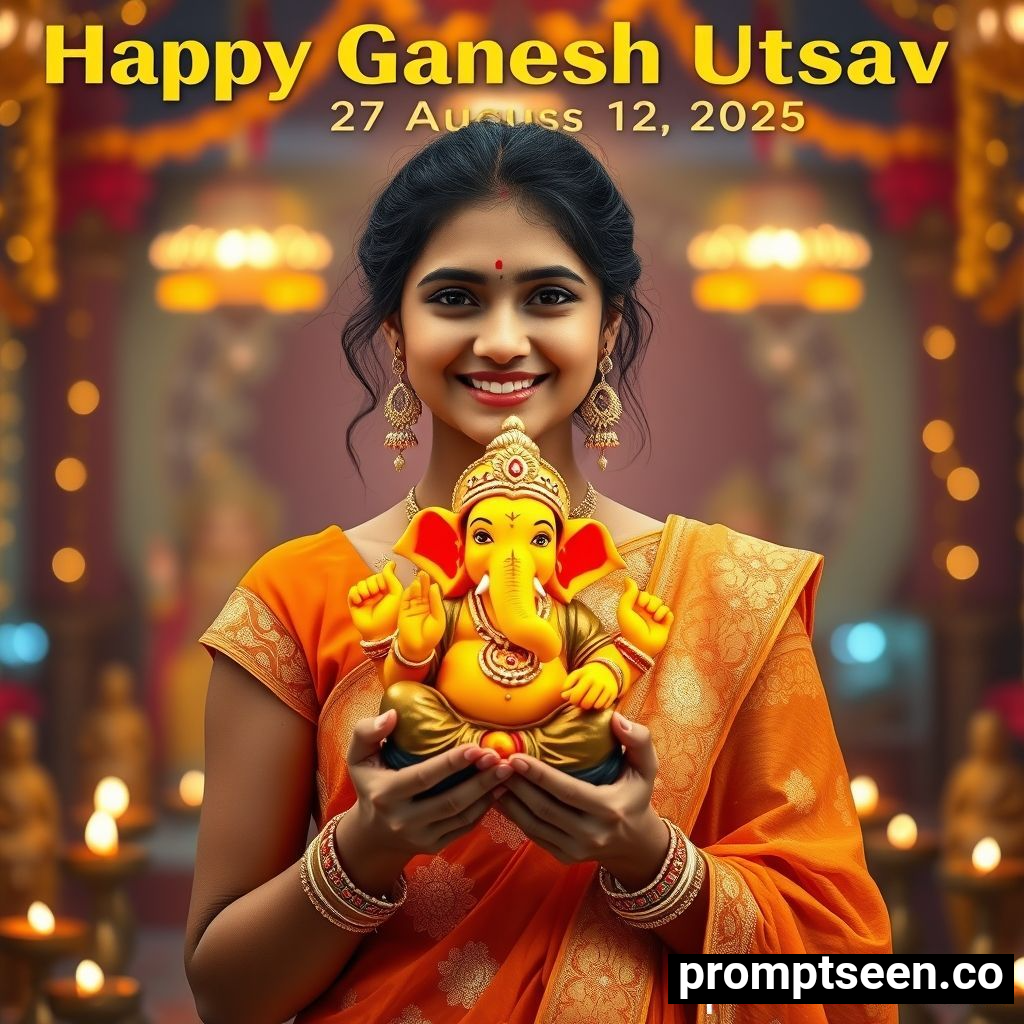 Happy ganesh chaturthi chatgpt prompt - AI Generated Image