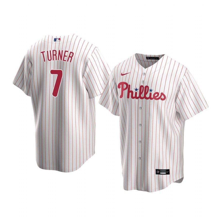 Men's Nike Trea Turner White Philadelphia Phillies Home Replica Player Jersey