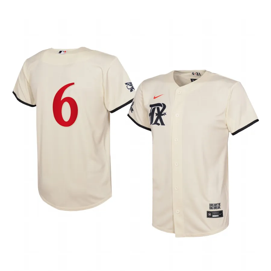 Josh Jung Texas Rangers Cream 2023 City Connect Replica Jersey - Youth ...