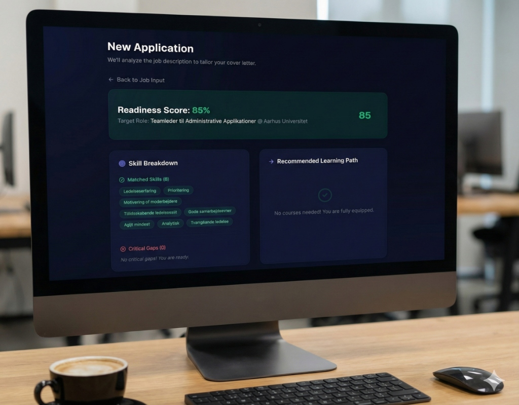 EchoApply AI tool interface showing ATS optimization and keyword matching