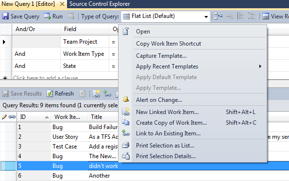 TFS Power Tools 2010 (Sep. Release) - Copy Work Item Shortcut&rsquo; Context Menu
