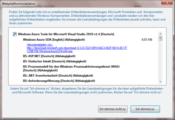 Microsoft Web Platform Installer - Zusammenfassung
